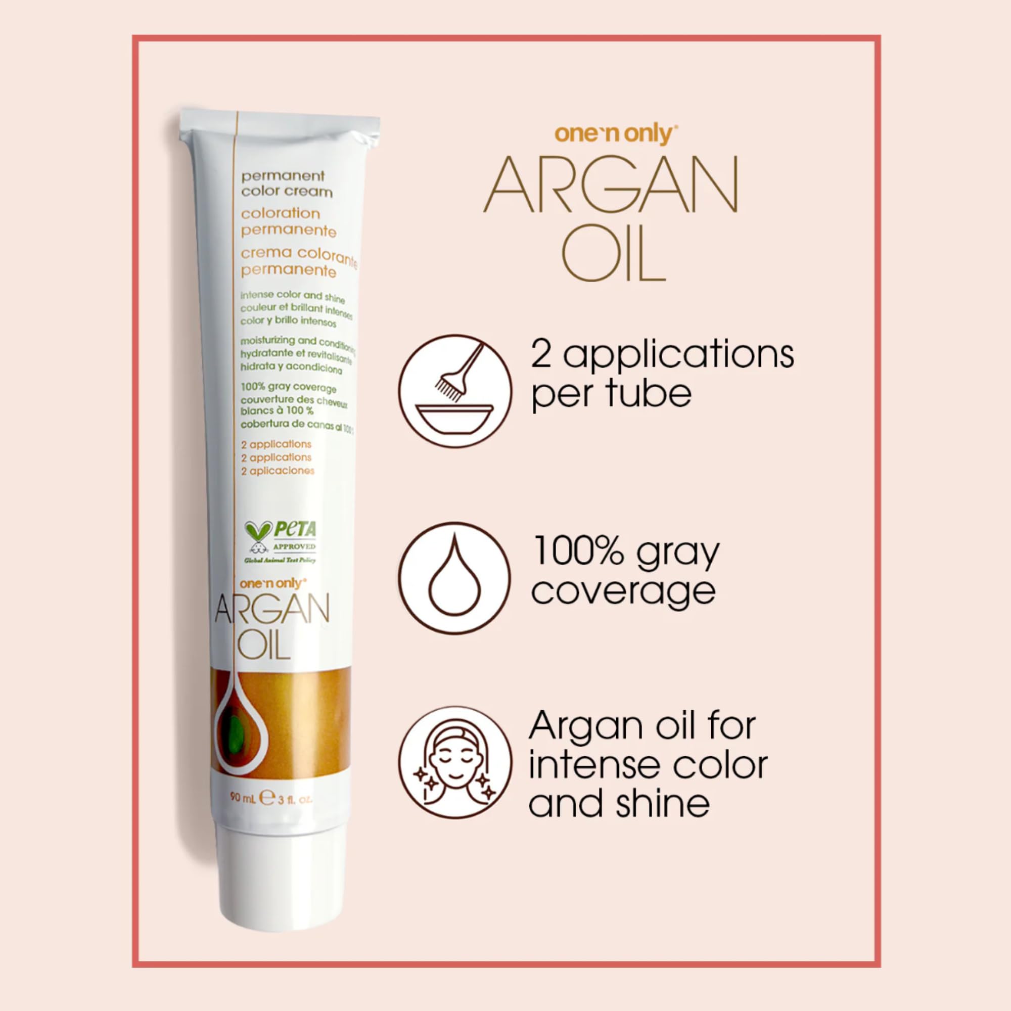 One N' Only argan oil shine highlighting luminous color and healthy-looking sheen.