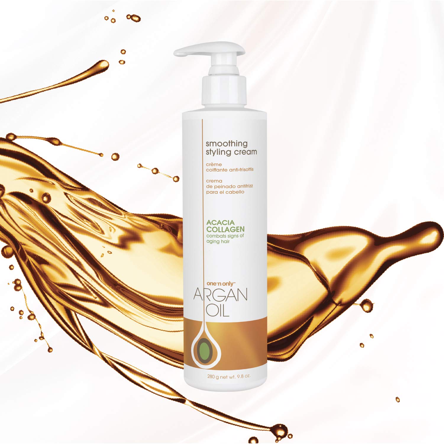 One 'n Only Argan Oil Smoothing Styling Cream dispense cap enables quick, light application.