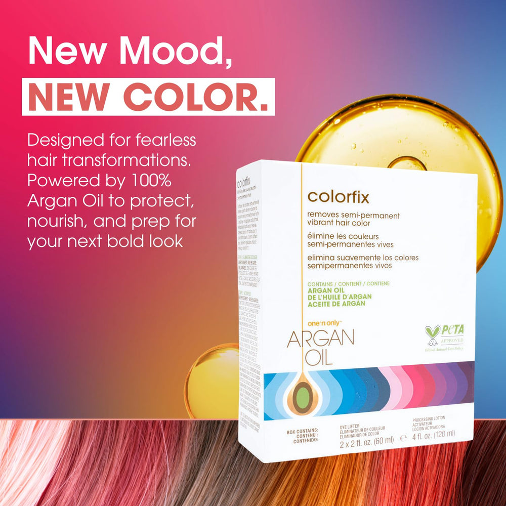 One 'N Only Colorfix Semi-Permanent Hair Color Remover Kit with Argan ...