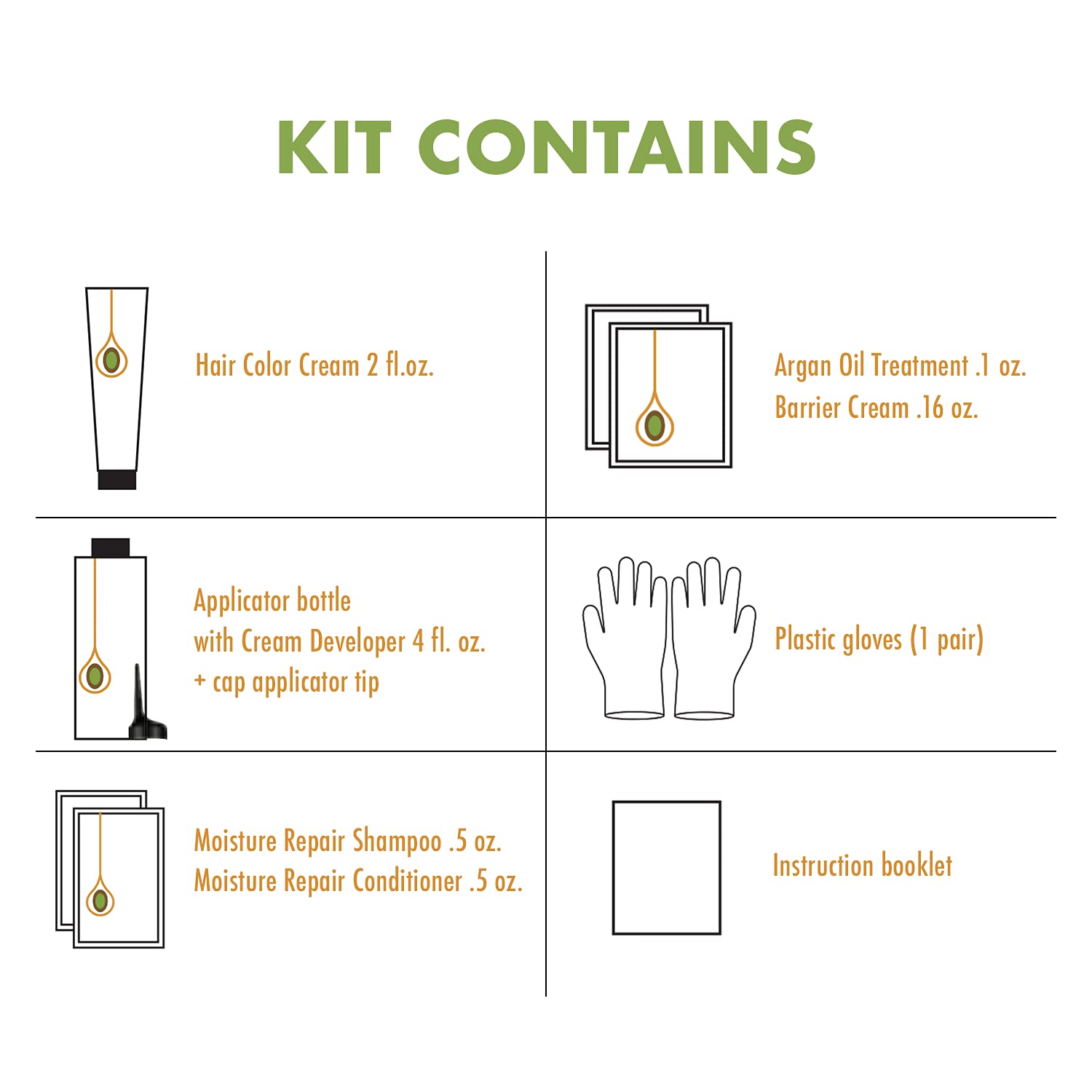One 'N Only Fast 10 color kit argan oil treatment supports enduring moisture and shine.