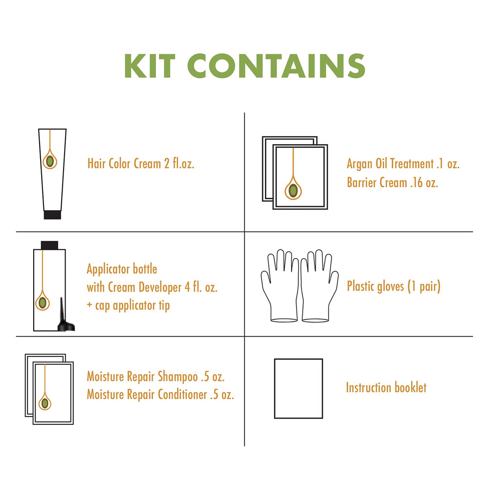 One 'N Only Fast 10 color kit argan oil treatment supports enduring moisture and shine.