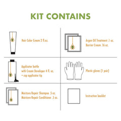 One 'N Only Fast 10 color kit argan oil treatment supports enduring moisture and shine.