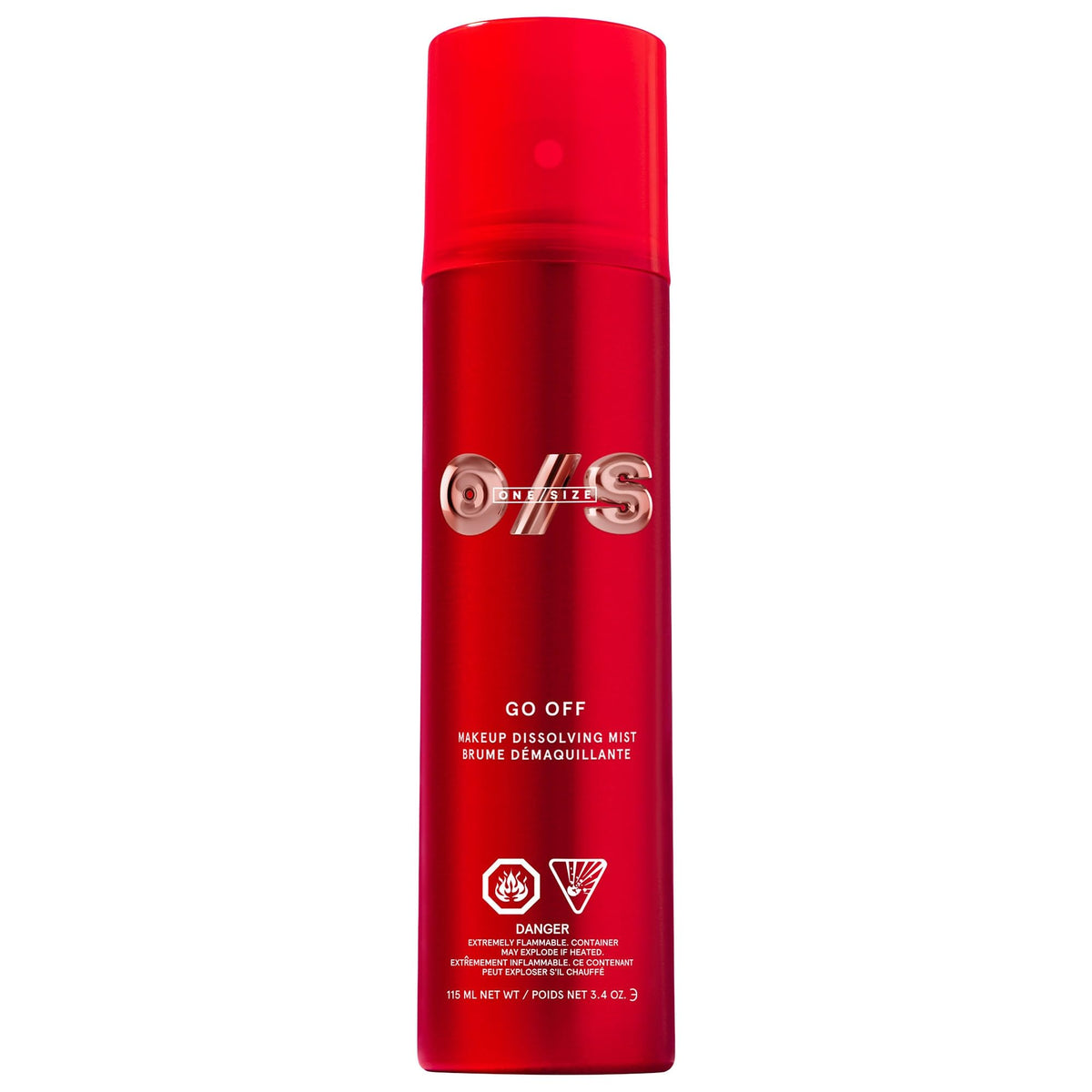 ONE/SIZE GO OFF makeup dissolving mist bottle ready for quick makeup removal.
