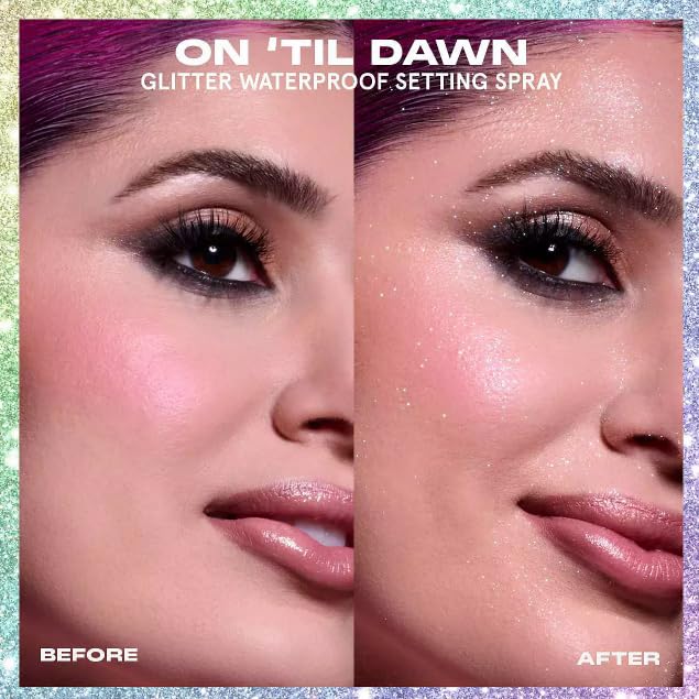 One Size On 'Til Dawn iridescent mist showcases rainbow glitter for festival-ready glow