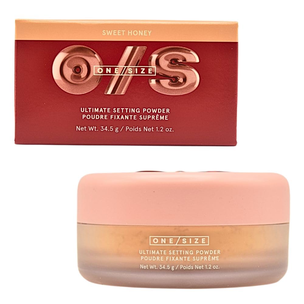 ONE/SIZE Ultimate Setting Powder Sweet Honey compact front shows natural matte finish