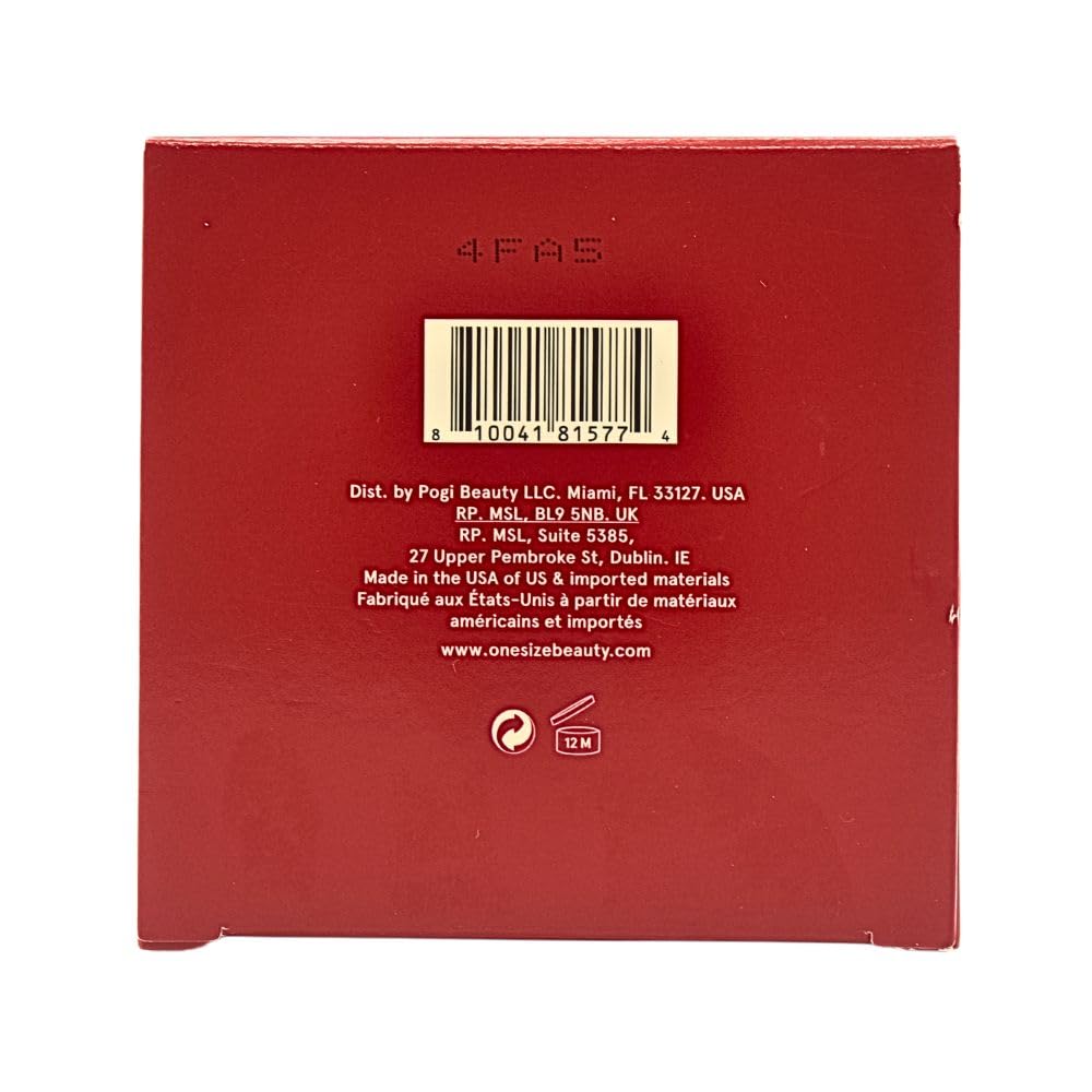 ONE/SIZE packaging emphasizes vegan, cruelty-free, gluten-free values