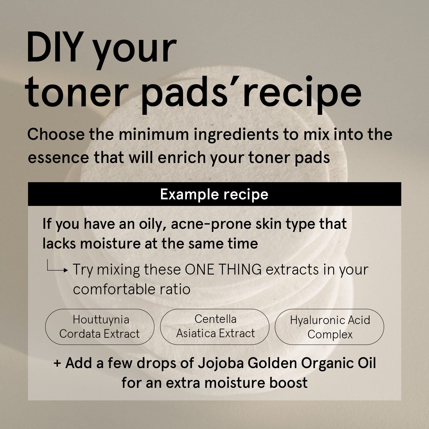 ONE THING Multi Big Pads demonstrating DIY toner diffusion with multiple extracts.