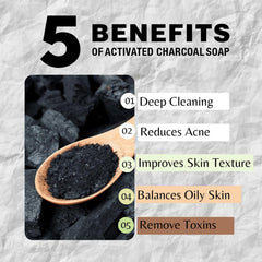 One With Nature Activated Charcoal Soap packaging display highlighting eco-friendly packaging.