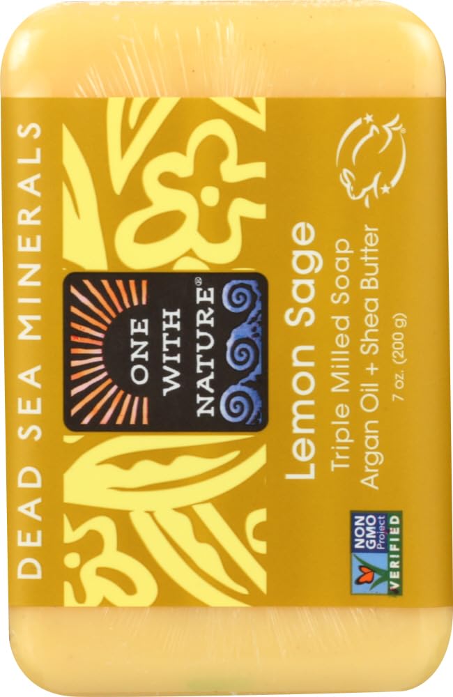 One With Nature Dead Sea Mineral Soap ingredients argan oil and shea butter nourish skin