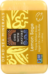 One With Nature Dead Sea Mineral Soap ingredients argan oil and shea butter nourish skin