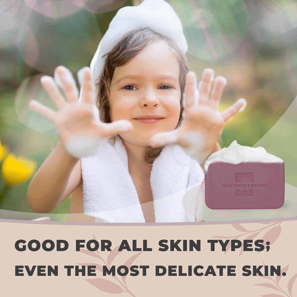 One With Nature Dead Sea Salt Sandalwood Soap bar ingredients highlight shea butter and argan oil