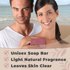 One With Nature Dead Sea Salt Sandalwood Soap bar lather demonstrates rich foam and cleansing action
