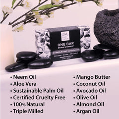 One With Nature sandalwood bar for beard care: refreshing cleanse and conditioning.