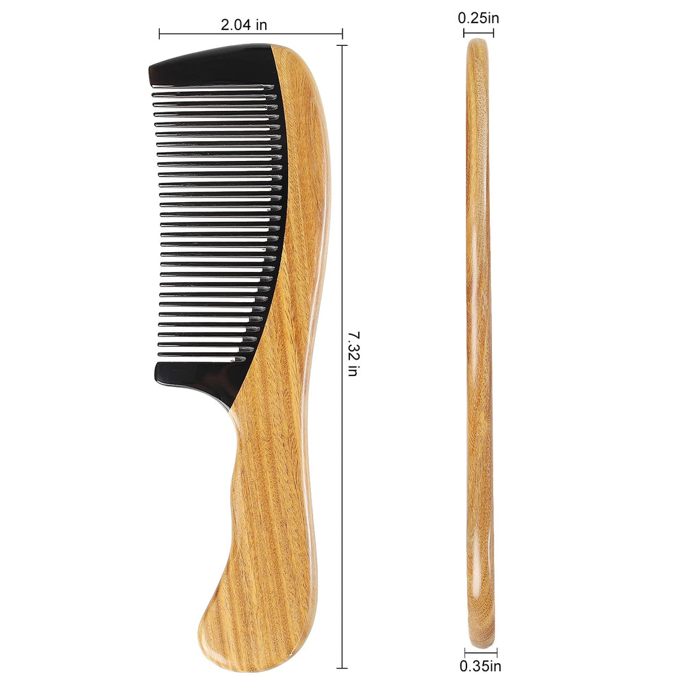 Onedor buffalo horn detail close-up highlights durable, anti-static wooden construction.