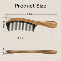 Onedor hair comb fine tooth buffalo horn minimizes snag and gentle detangling.