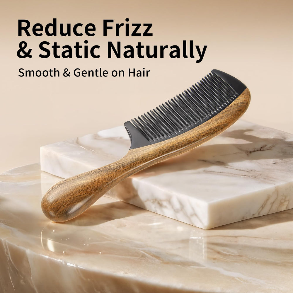 Onedor hair comb polished surface smooths hair with minimal friction.