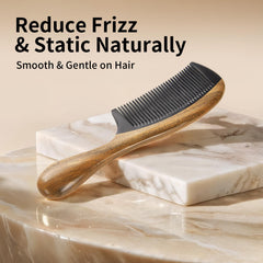 Onedor hair comb polished surface smooths hair with minimal friction.