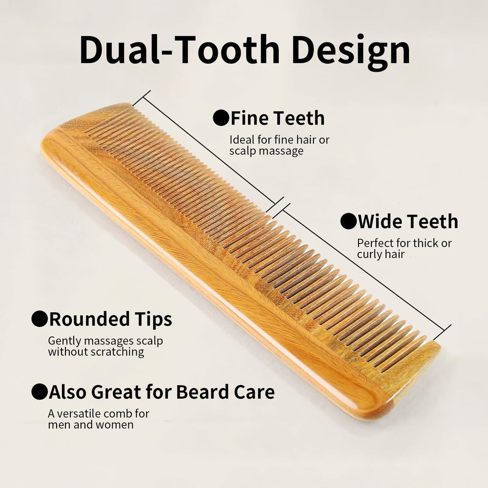 Onedor pocket comb with leather case open demonstrates travel-ready grooming tool.
