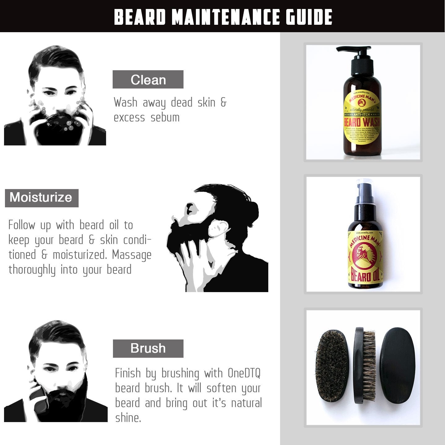 OneDTQ Medicine Man's Itchy Beard Wash easy-glide soap demonstrates smooth lather for shaving prep