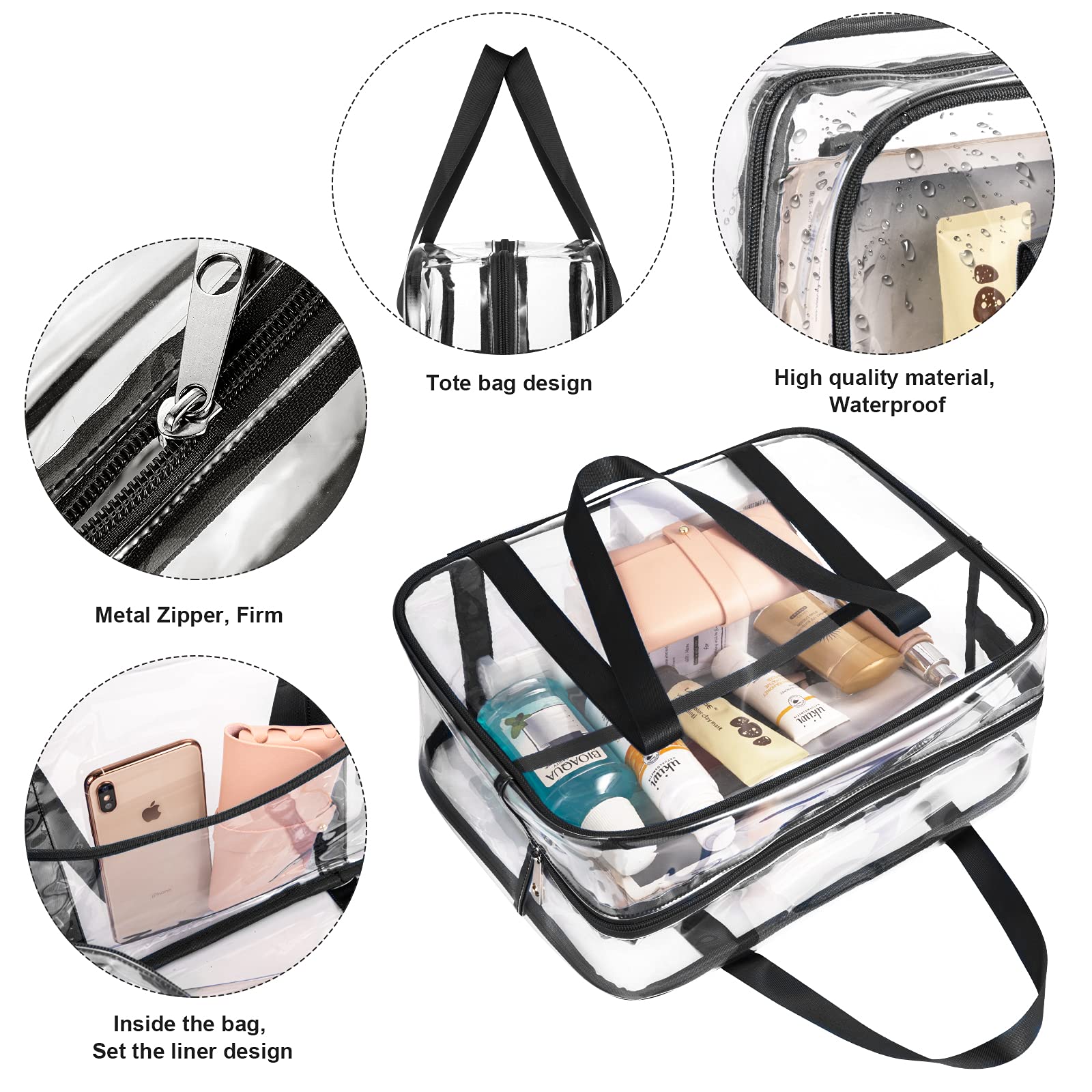 ONEGenug travel luggage organizer clear bag streamlines packing and airport checks.
