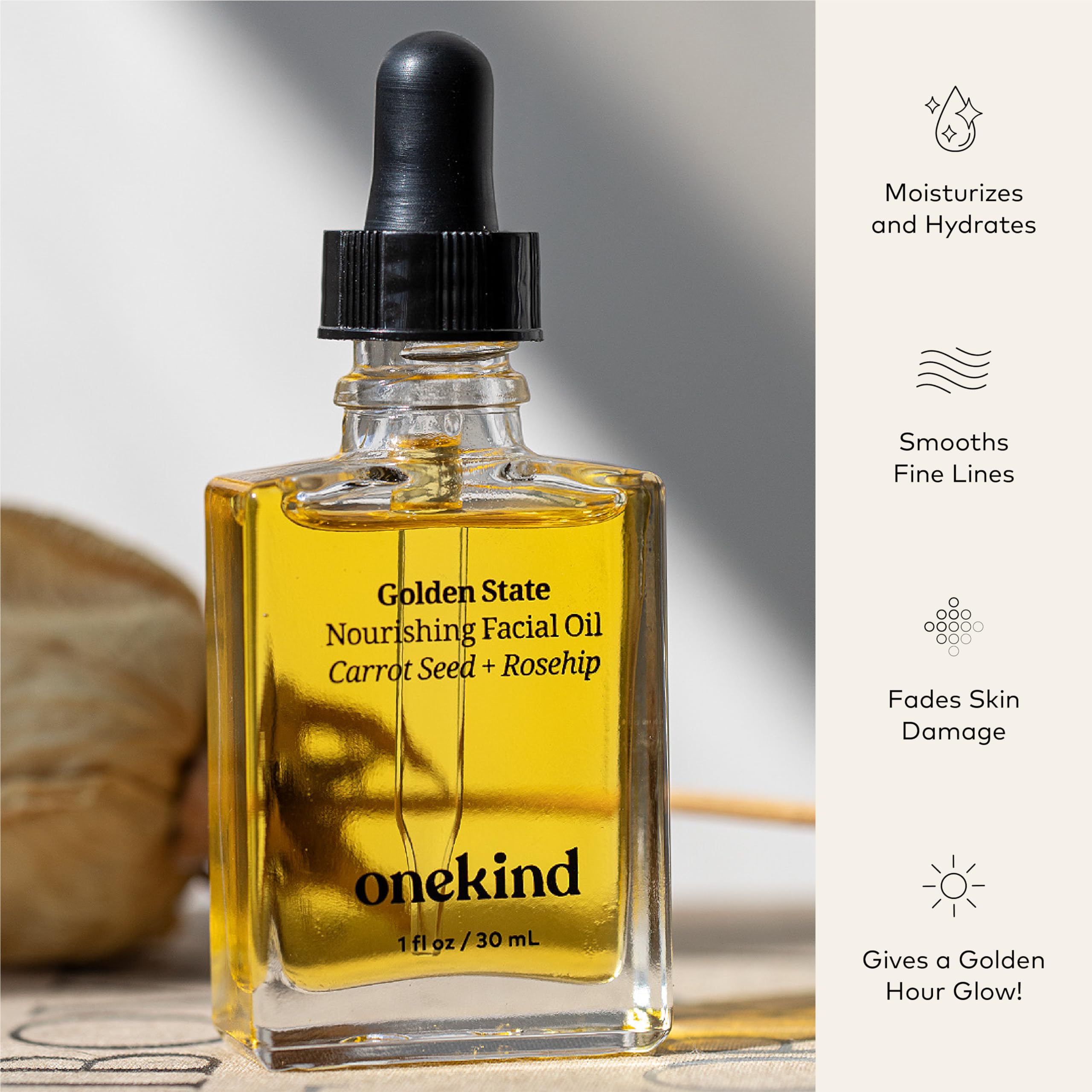 Onekind Golden State sunflower oil base for moisture