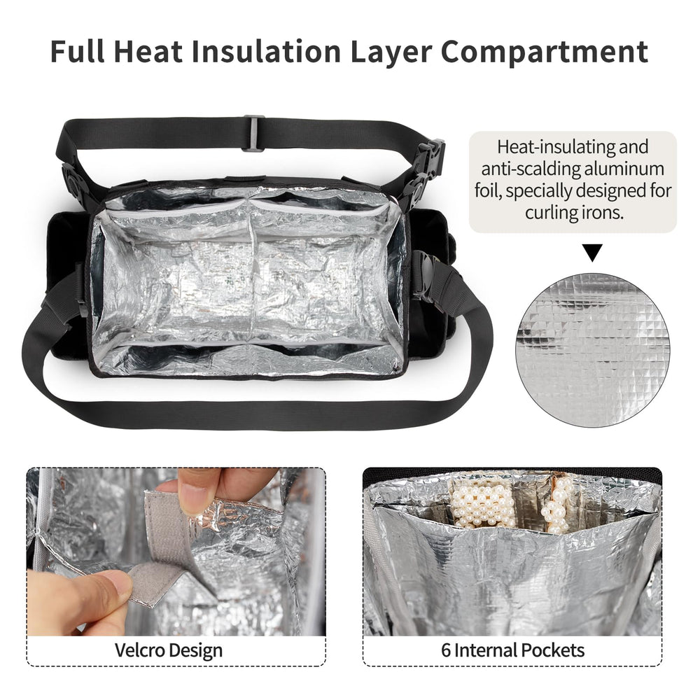 onemoky hairdresser bag exterior pockets for easy tool retrieval during client sessions.
