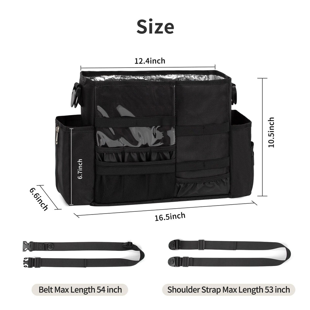 onemoky hairdresser bag heat-insulation layer protects hot tools during transport.