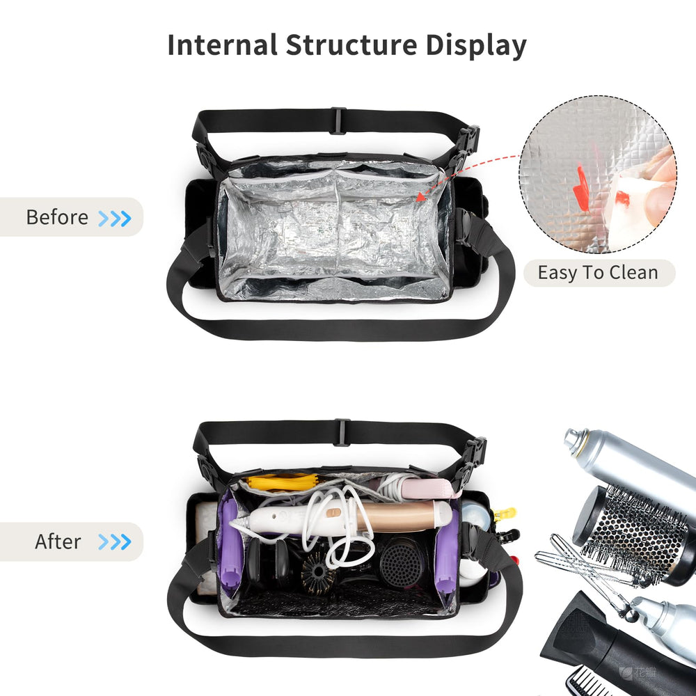 onemoky hairdresser bag large opening design for fast item access.