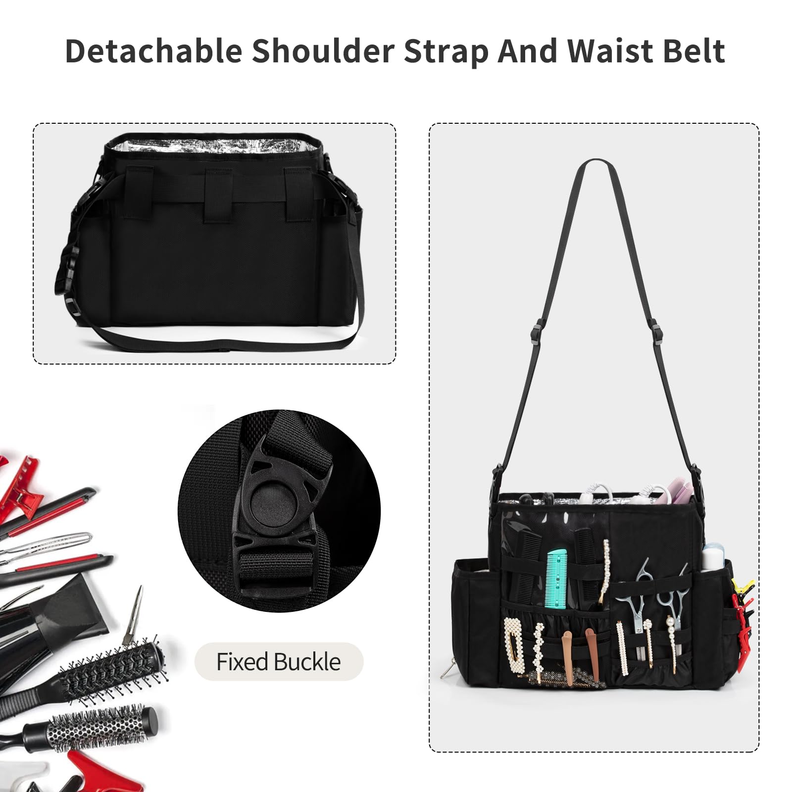 onemoky hairdresser bag waterproof fabric resists spills and daily wear.