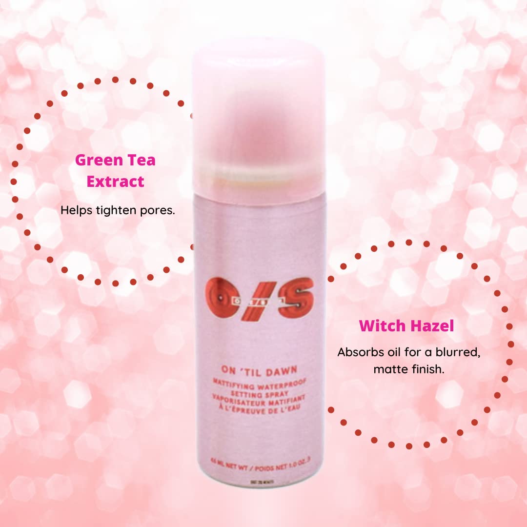 ONE/SIZE Patrick Starrr mini til dawn spray action demonstrates quick-drying, long-lasting mist.