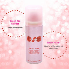 ONE/SIZE Patrick Starrr mini til dawn spray action demonstrates quick-drying, long-lasting mist.