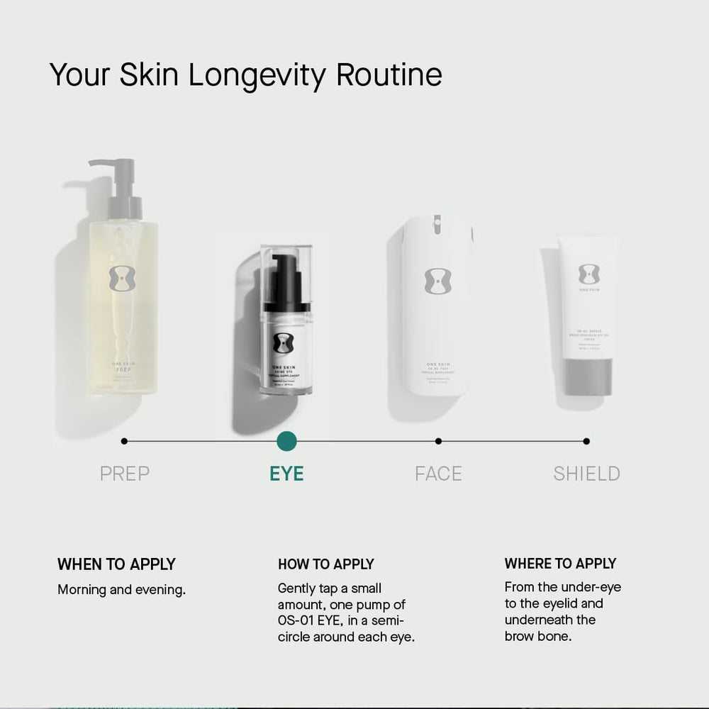 oneskin EYE OS-01 refill front packaging highlighting vegan and cruelty-free status.