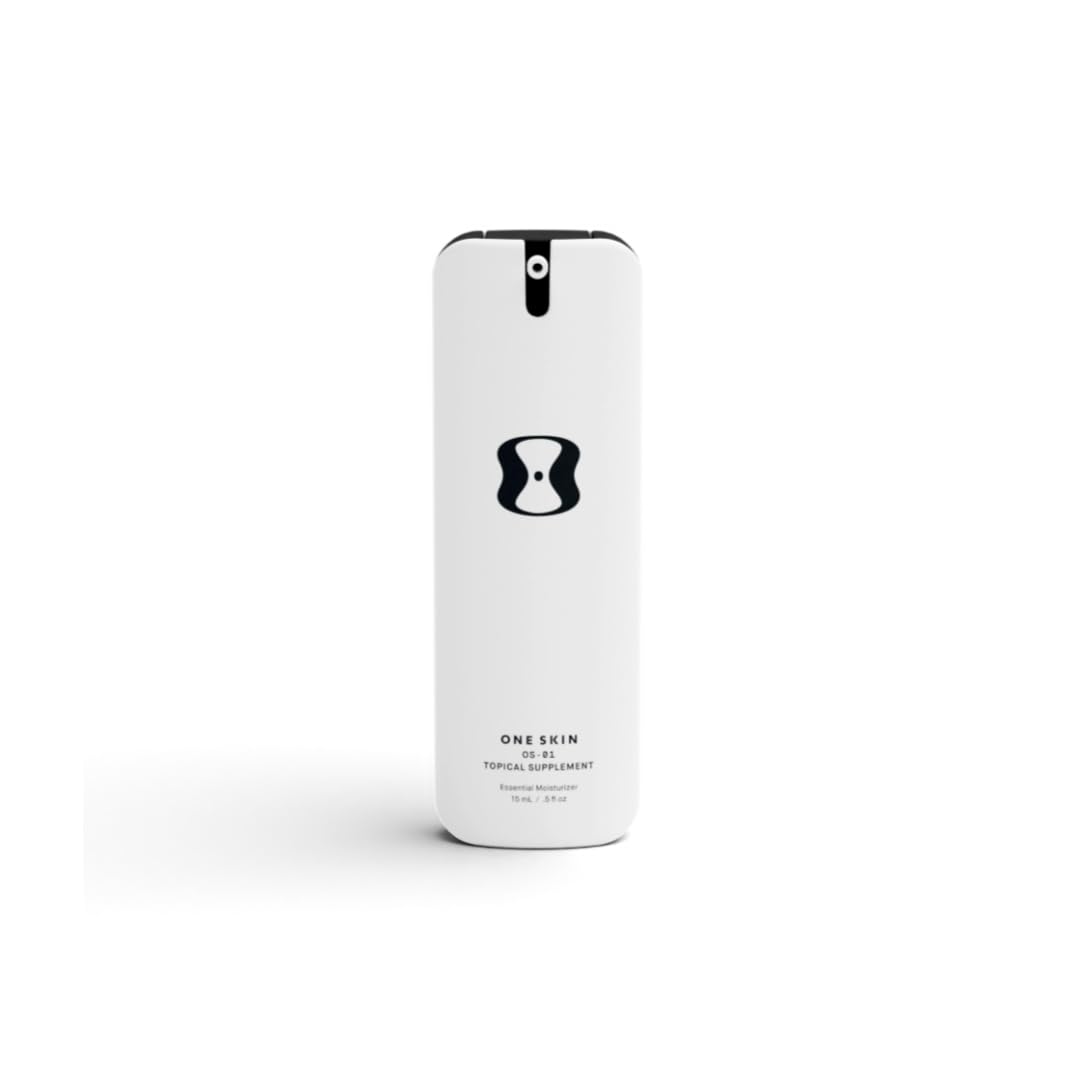 OneSkin FACE OS-01 Mini bottle front showing fragrance-free peptide moisturizer