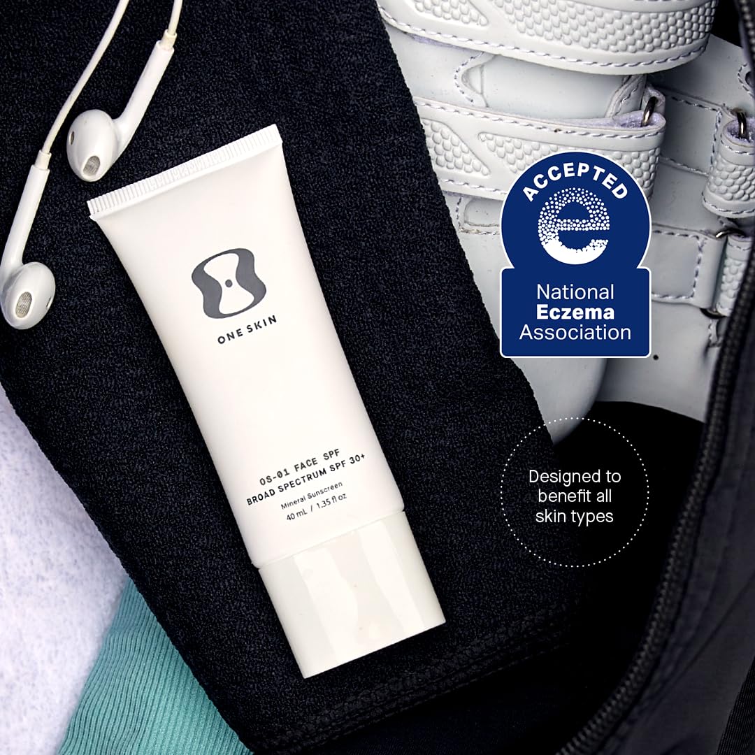 OneSkin FACE SPF OS-01 blue light protection graphic.