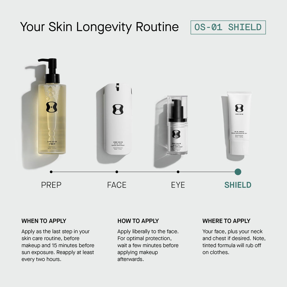 OneSkin FACE SPF OS-01 packaging highlighting cruelty-free and fragrance-free.