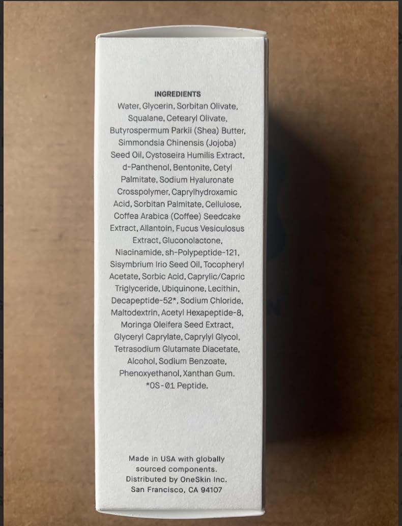 OneSkin OS-01 Eye packaging-refill image highlights reusable cartridge system.