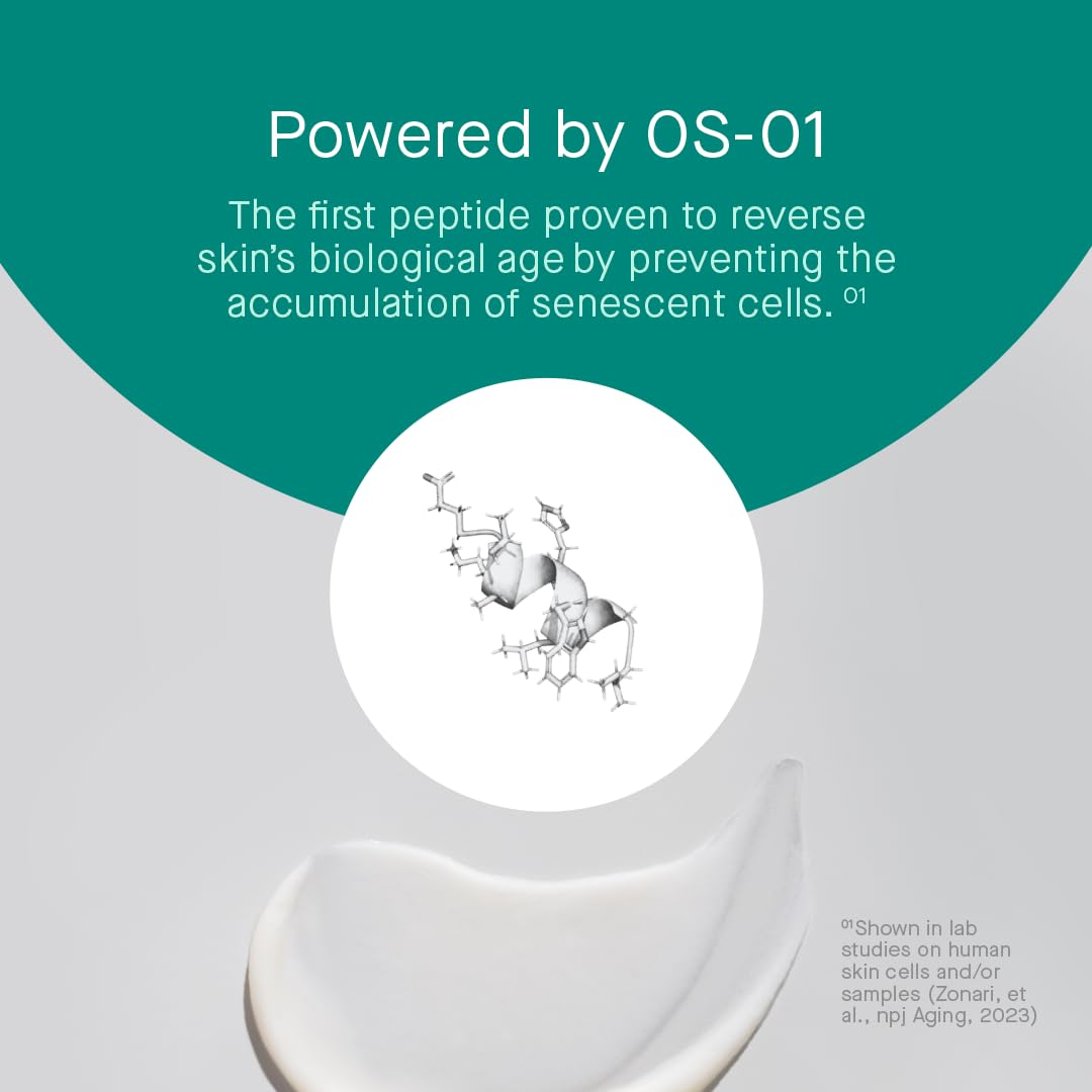 OneSkin OS-01 Hands-cream-dispense highlights easy indulgence and targeted care for exposed skin.