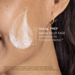 OneSkin PREP cleanser closeup of fragrance-free formula for sensitive skin