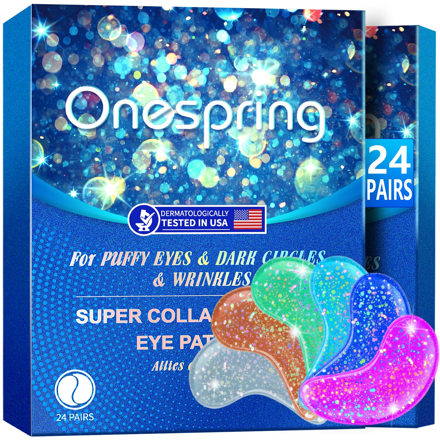 Onespring Eye Gel Pads under-eye patch closeup with hydration boost for tired eyes