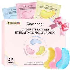 Onespring eye masks caffeine patches for awake, refreshed eyes.