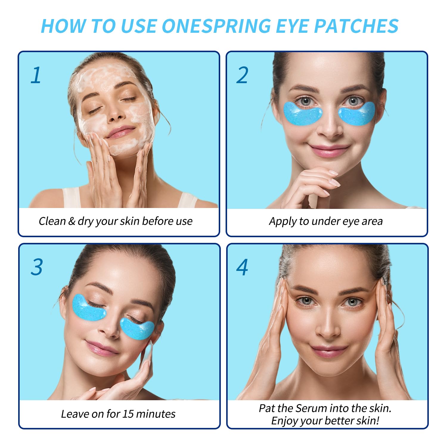 Onespring eye masks hyaluronic-acid-essence delivers instant hydration for refreshed skin.