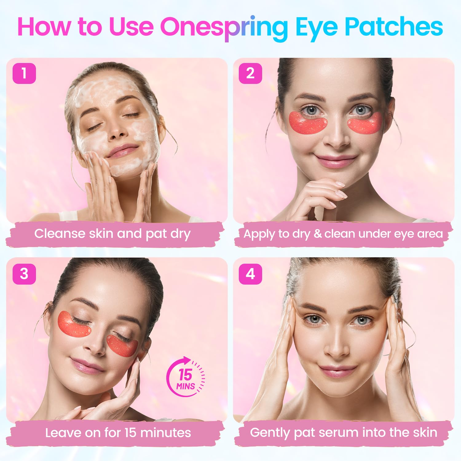 Onespring eye patch enables on-the-go use for quick brightening during busy mornings.