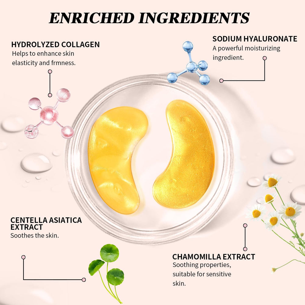 Onespring under eye patches on skin—visible smoothing of fine lines and puffiness
