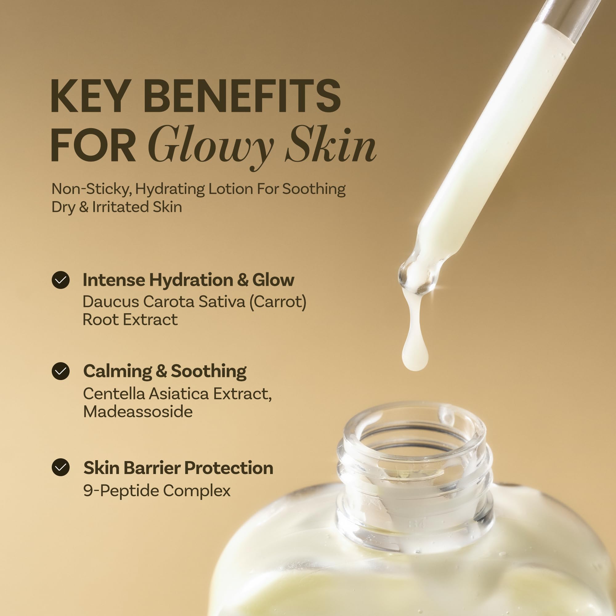 ONGREDIENTS Skin Barrier Lotion 9-peptide complex image underscores skin-supportive benefits.