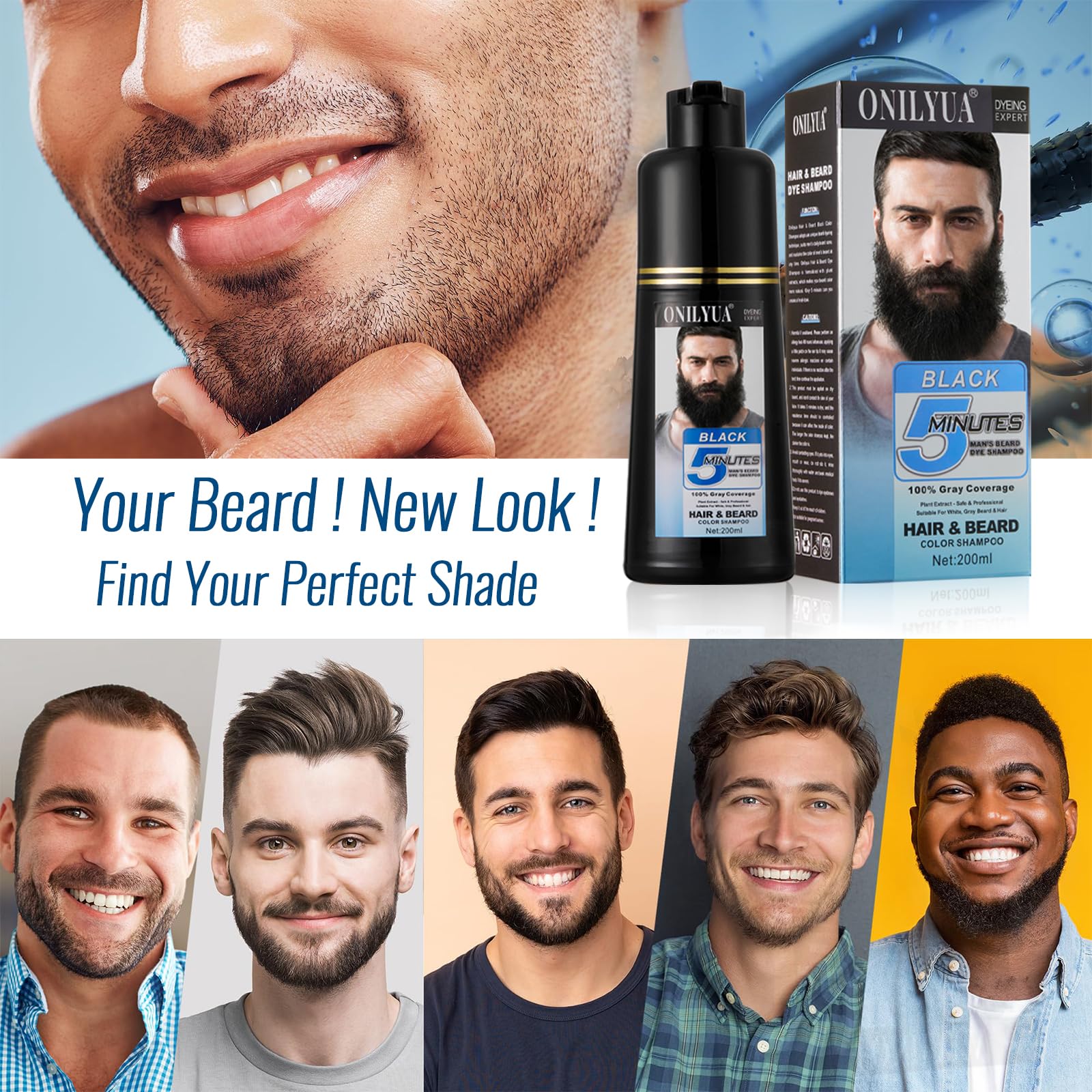 Onilyua long-lasting-beard-color indicates color durability for weeks