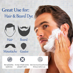 Onilyua 3-in-1 foam applicator distributes even color across beard.