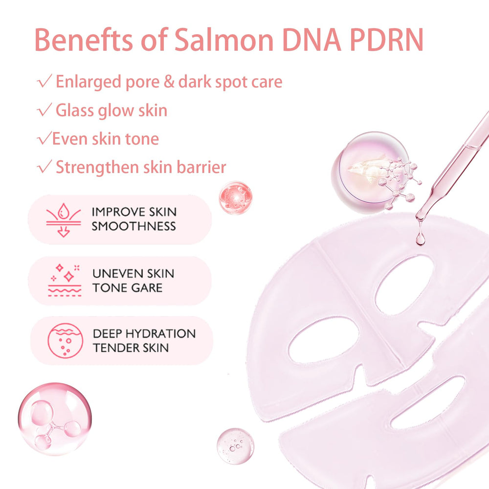 ONMYLOVIN pink hydrogel sheet adheres smoothly for even absorption.