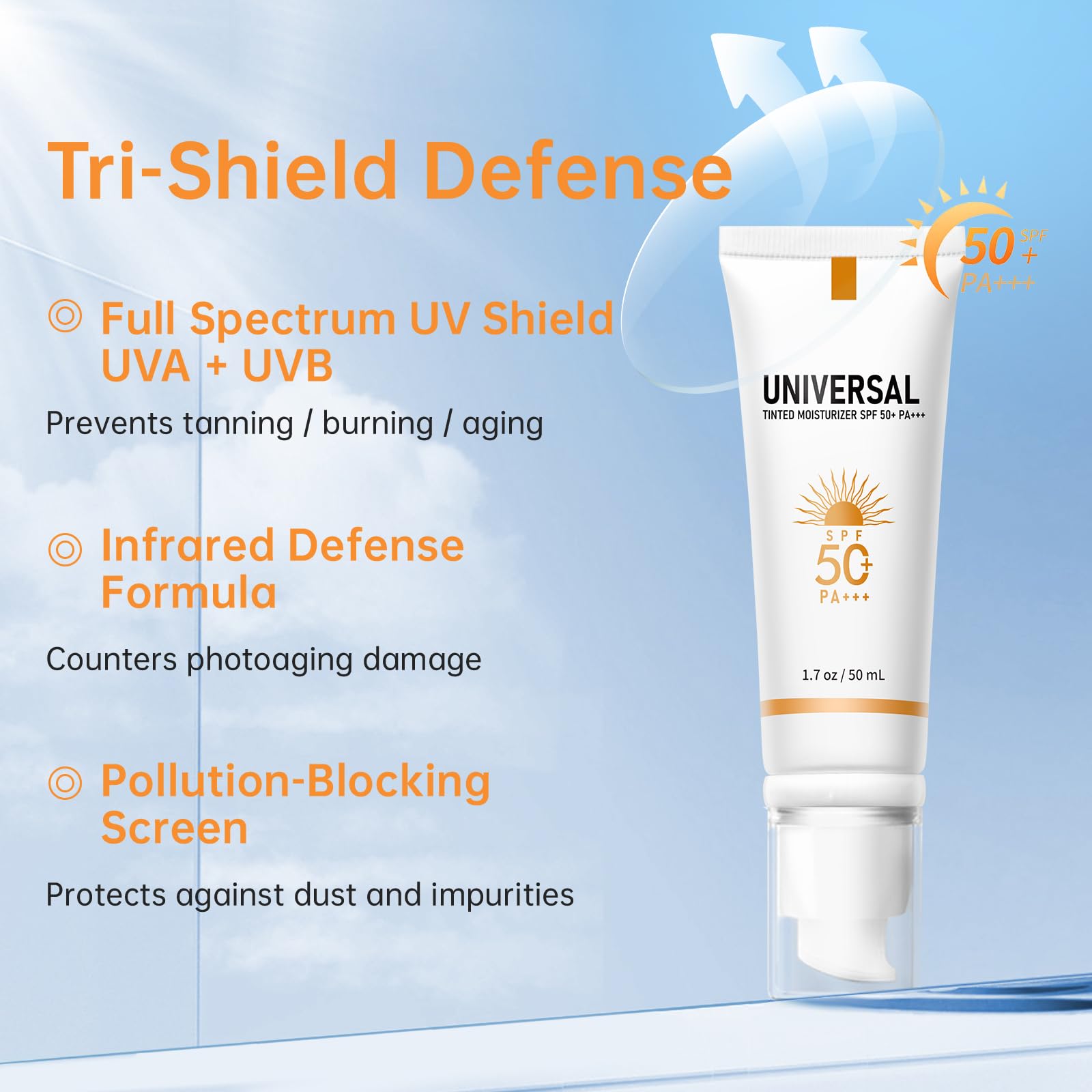 ONSART tinted sunscreen face swatches showing natural tint and skin-evening coverage