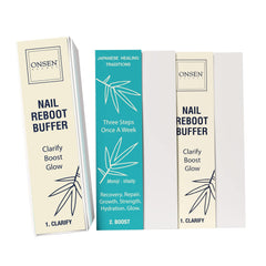 Onsen Secret nail buffer block closeup for gentle smoothing of ridges