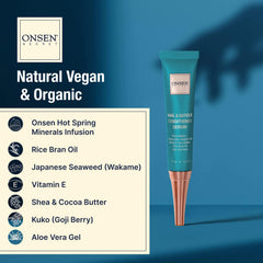 Onsen Secret Nail Reboot Duo application closeup oil demonstrating fast absorption.